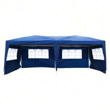 3 X 6m Four Windows Practical Waterproof Folding Tent - 藍色 - 查看 3