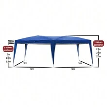 3 X 6m Four Windows Practical Waterproof Folding Tent - 藍色 - 查看 5