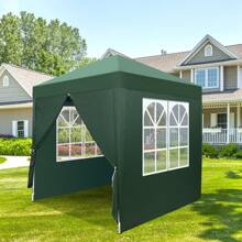 2 X 2m Two Doors & Two Windows Practical Waterproof Right-Angle Folding Tent Green - Green - View 2
