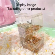 仓鼠自动喂食碗-金丝熊、荷兰猪、蜥蜴猫、刺猬、兔子专用餐具盒,螺钉固定,超大容量 - 白色 - 查看 8