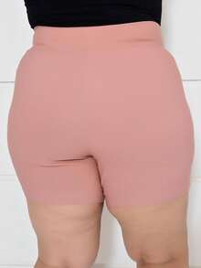 Plus Size Shorts - 淺粉色 - 查看 3