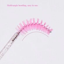 50Pcs Makeup Brushes Disposable Crystal Eyebrow Brush Diamond Handle Mascara Wand Applicator Eye Lashes Eyelash Extension Tools