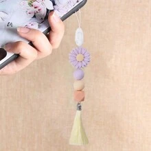 3入組時尚矽膠雛菊花吊墜手機鍊鑰匙鏈錢包手提包背包汽車便利吊墜,適用於女性手機殼的萬用配件,最佳假日禮物 - 雛菊花 - 查看 4