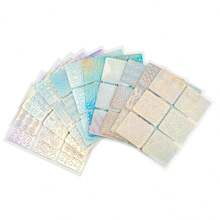 6 /12 /24 Sheet Mixed Laser Cutout Stickers, Nail Stamping Plates Set,Nail Art Hollow Stickers,Nail Plate Template, Nail Stamping Polish Gel Templates,Nail Art Plates Set DIY Nails - Multicolor - View 8