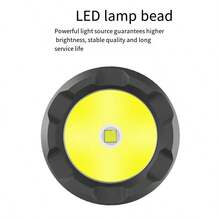 Flashlight Aluminum Alloy Charging Strong Light LED Flashlight Outdoor Lighting Power USB - Black - View 6