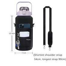 64oz Half Gallon Water Bottle Carrier Bag With Buckle, Insulated & Leakproof Durable Sleeve, Made Of Reusable Neoprene - Pink, Perfect For Daily Workout And Fitness Exercise - Pink - View 2