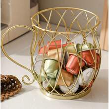 Scandinavian Style Coffee Capsule Shelf Light Luxury Home Snacks Candy Storage Shelf Coffee Shop Bar Accessories Storage - Storage Rack-gold - View 3