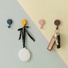 10入組自粘式牆掛勾,無需穿孔,適用於掛衣服、包包、毛巾及其他家居儲物配件;廚房和浴室粘性勾,顏色隨機 - 多色 - 查看 8