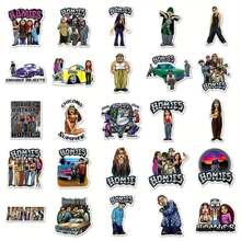 50 件 Homies 复古可爱搞笑爱心涂鸦艺术酷炫美学卡通防水贴纸包成人行李箱水瓶手机笔记本电脑滑板行李派对装饰 - 彩色 - 查看 4