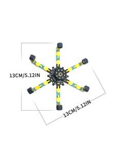 1pc Newest Design Stress Relief Finger Tip Gyro Night Light Gyro Transformation Toy For Cross-Border - Purple - View 2