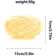 1 Pieza 50g Hilo Grueso Suave Y Cálido Para Tejer Y Hacer Ganchillo, Material Para Ropa De Muñecas, Zapatos Y Regalos