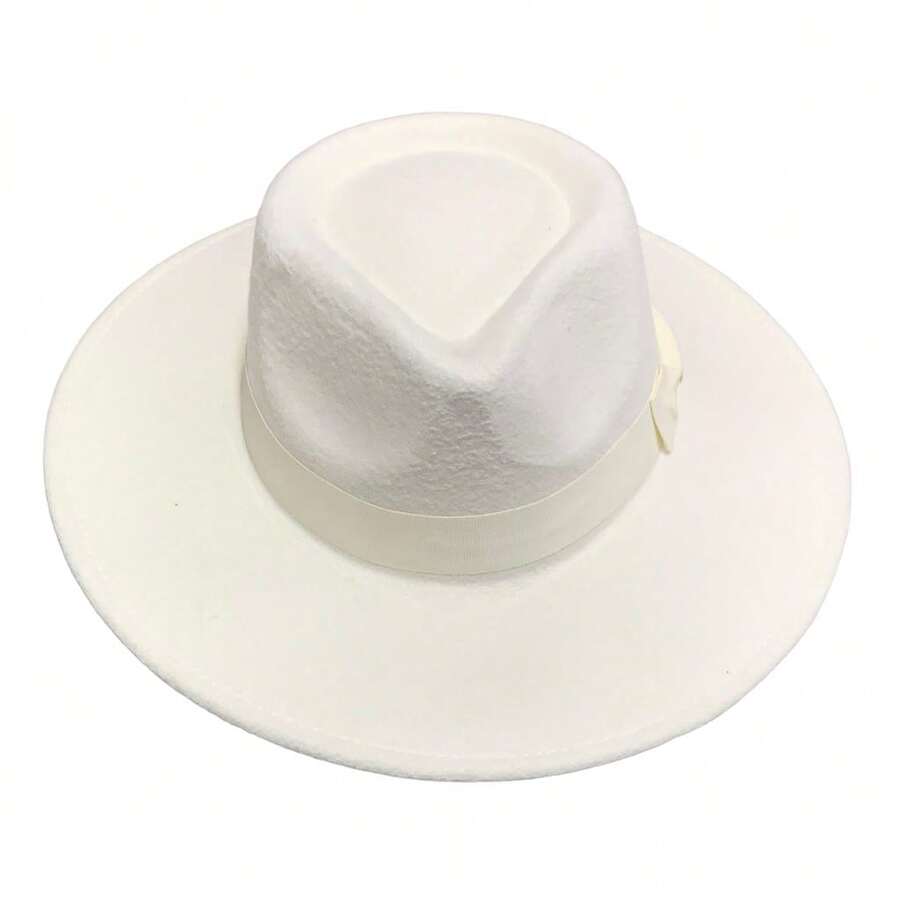 Men Fedora Hat - White - View 1
