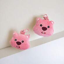2入組可愛粉色海狸毛絨鑰匙扣作為禮物,袋裝飾 - 粉色 - 查看 5