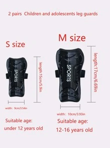 2 Pairs S Size Children & Teen Professional Football/Cycling Leg Protector, Shin Guard, Football Socks, Leg Pads, Leg Support