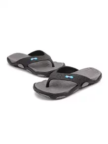 Men's Summer Casual Minimalist Massage Sole Flip Flops With Body Function Design, Two-Tone - Grey - View 3