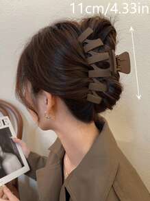 3 件装女士不对称形状大号实心塑料发夹，发饰，时尚优雅，适合日常佩戴、通勤、派对、洗脸、淋浴、化妆和服装配饰、配饰、发夹休闲发夹发夹发夹发夹接发夹，学校用品，学院，紫色配饰秋冬女士发饰蝴蝶结适合度假装扮女士