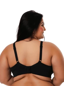 Plus Size Bras & Bralettes - 黑色 - 查看 3