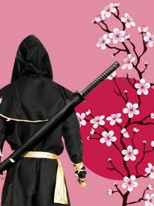 Paraguas Grande Estilo Katana Samurai - Negro - Ver 9
