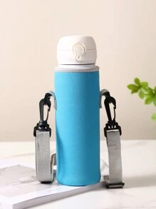 1個大容量戶外可攜式潛水材質保溫杯套,加厚保溫杯套（適用於750-1000ml杯子）,可調式斜跨肩帶,水在低溫或高溫下可保持數小時 - 藍色 - 查看 2