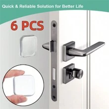 6pcs Door Handle Crash Pad, Anti-Collision Door Stopper - Clear - View 1