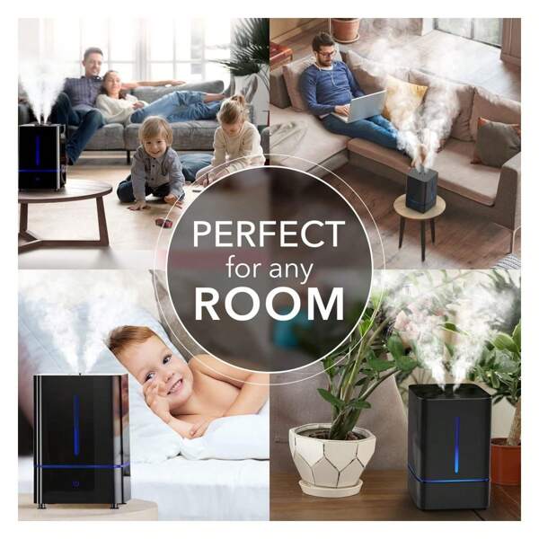 YONGSTYLE Cool Mist Humidifier For Bedroom 4L Filterless, Small