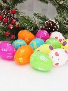 1 Juego/12 Piezas Huevos De Pascua, 6 Colores - Multicolor - Ver 4