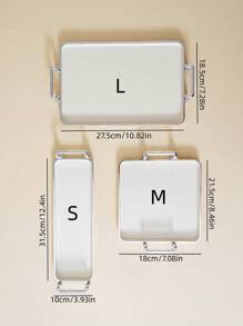 1 件轻奢奶白色银色细节托盘，用于放置物品、蛋糕、婚礼、节日、圣诞节礼物 - 米色 - 查看 2