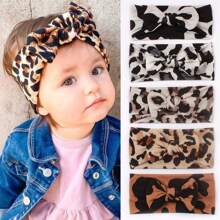 5 PCS Soft Knot Headbands With Hair Bows Head Wrap Hair Accessories For Newborn Baby Girls - Multicolor - View 1