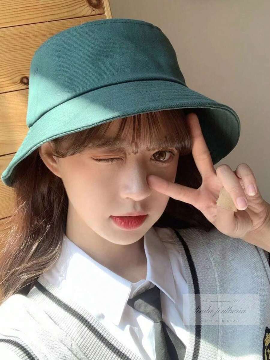 Sombrero De Mujer En Estilo Bucket Casual - Gris Oscuro - Ver 1