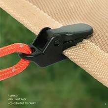 1pc Canopy Windproof Tent Fixed Clips, For Outdoor Camping - Black - View 1