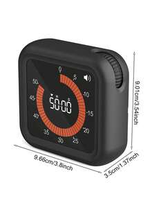 1pc Visual Timer Simple Muted Kitchen Baking Cooking Time Manager - Multicolor - View 6