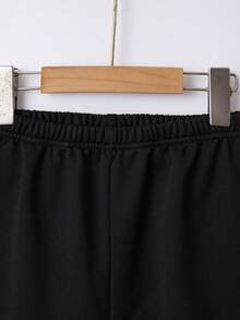 3 件裝純色彈性腰部運動褲適合男孩 - 彩色 - 查看 3