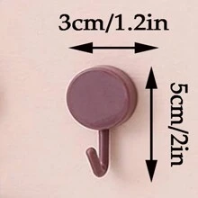 10入組自粘式牆掛勾,無需穿孔,適用於掛衣服、包包、毛巾及其他家居儲物配件;廚房和浴室粘性勾,顏色隨機 - 多色 - 查看 3