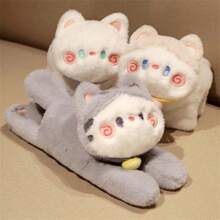 1pc Cute Plush Transformable Slap Bracelet, Creative Birthday Gift, Cat Slap Bracelet, Party Favor, Home Decor, Soothing Toy With Companionship - White - View 5