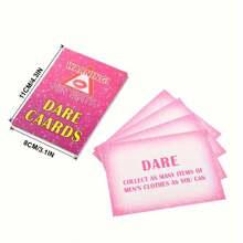 24入組冒險遊戲卡片,單身派對大膽卡片,成人遊戲卡片,年輕人喜愛的遊戲卡片,終極成人派對飲酒卡牌遊戲 - 粉色 - 查看 8
