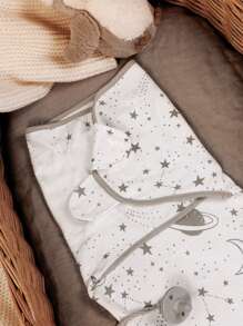 GLLQUEN BABY Bộ 3 túi ngủ quấn cho bé bằng chất liệu hữu cơ, phù hợp cho trẻ sơ sinh - 0-3 tháng tuổi, chăn quấn cho bé, đạt chứng nhận Oeko-Tex. - phi hành gia màu xám - Xem 4