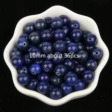 4/6/8/10 毫米天然綠松石瑪瑙石英碧玉石珠圓形寬鬆間隔珠適合珠寶製作 Diy 配件 - 10mm about 36pcs - 查看 18