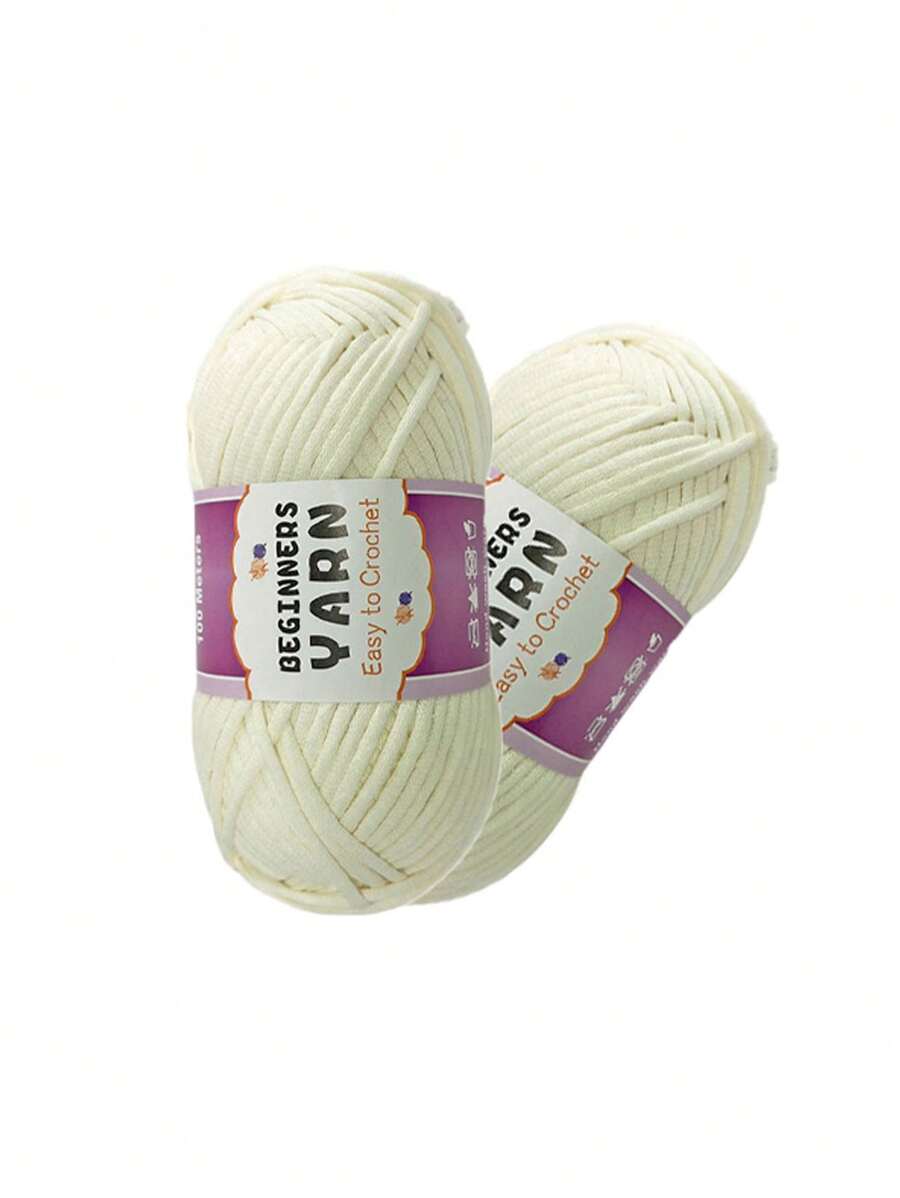 2卷3mm厚米色羊毛線,適合初學者編織胎毛人偶 - CN002 - 查看 1