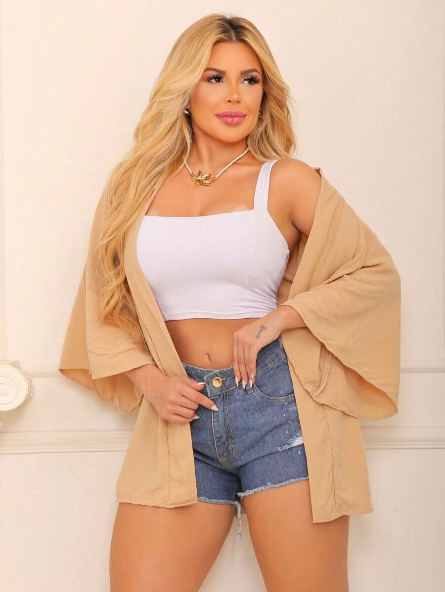 Women Blouses - 米色 - 查看 1