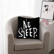 1pc Valentine'S Day Inspired Simple Alphabet & Car Printed Cushion Cover Pillowcase, For Sofa/ Living Room Decoration, Polyester Fabric, Single Sided Print - Multicolor - View 4