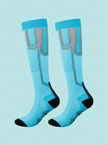 1對中性的專業時尚壓縮襪子,具有漸進的壓縮力,適用於運動 - 淺藍色 - 查看 3