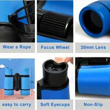 1個帶繩子、可調寬度望遠鏡,戶外玩具、玩具禮物 - 彩色 - 查看 2