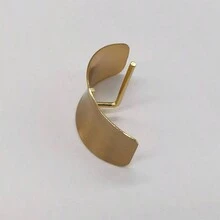 1個金屬髮夾連馬尾扣和夾子,女性髮飾配有ins冷調設計 - 金色 - 查看 3