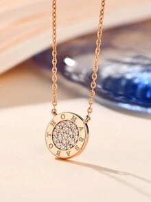 1條休閒925純銀莫桑石項鍊作為日常裝飾的禮物 - 玫瑰金 - 查看 3