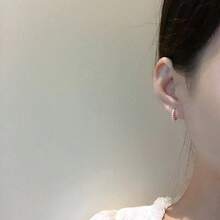 極簡風格、甜美風格、可愛風格、時尚法式風格仿珍珠耳環，S925純銀婚禮新娘珠寶 - 金色 - 查看 6