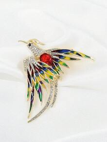 rakol 1件時尚合金鳳凰形狀領針,長尾巴,男女皆宜,適用於日常、派對和宴會 - 胸針 - 查看 6