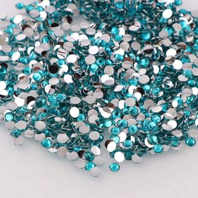 0.2cm/0.3cm/0.4cm/0.5cm Flat Bottom Crystal Rhinestone, Resin Diamond Decor For Cups, Toys, DIY, Shoes, Clothing Decoration Materials