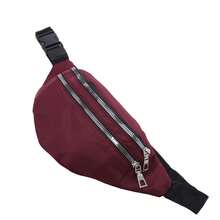 New Style Sports Running Waist Bag Oxford Cloth Waterproof Crossbody Bag - Red - View 5