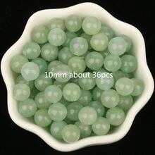 4/6/8/10 毫米天然綠松石瑪瑙石英碧玉石珠圓形寬鬆間隔珠適合珠寶製作 Diy 配件 - 10mm about 36pcs - 查看 6