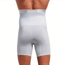 Men Gym Shorts Tummy Control Shorts Body Shaper Compression High Waist Trainer Belly Tummy Control Slimming Shapewear Boxer Underwear - White - View 5